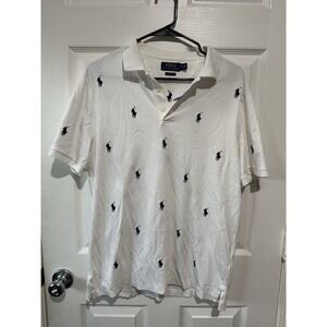 Polo Ralph Lauren Classic Fit Multi-pony Polo - White - Size: M